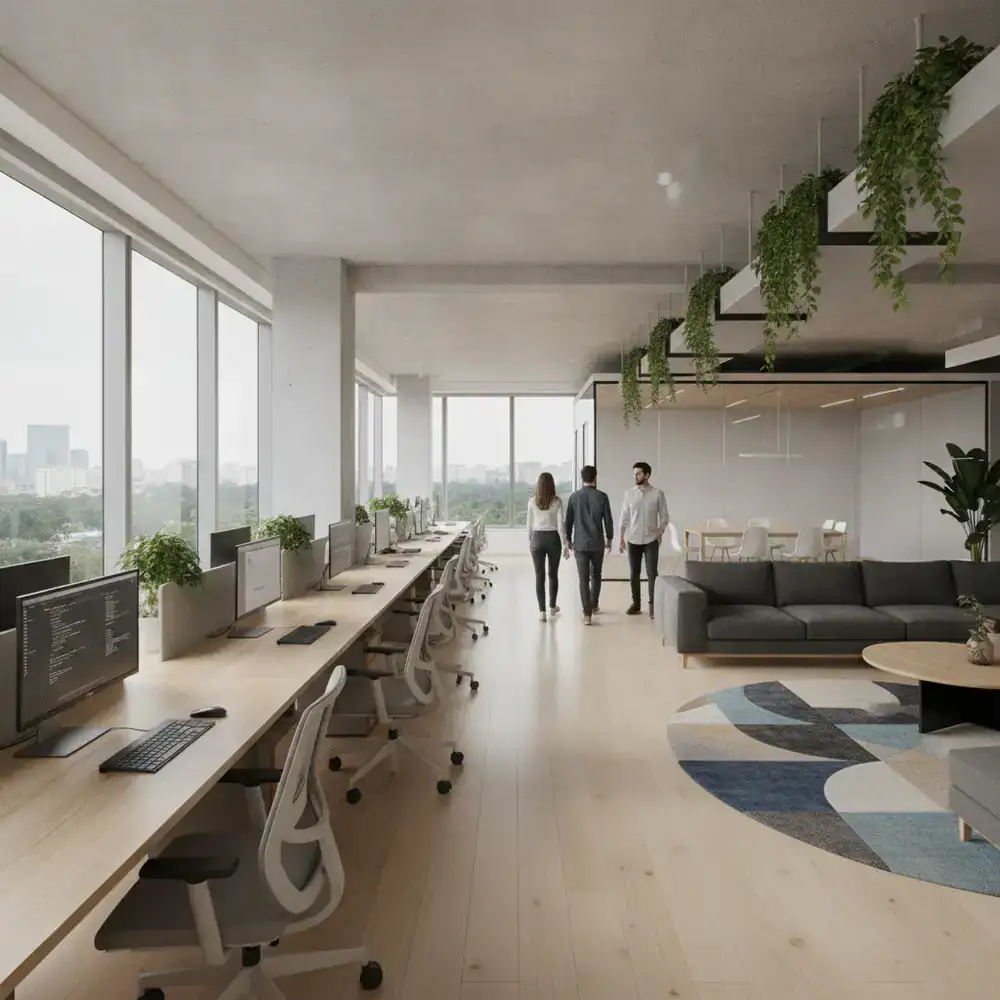 Modern software development office in Hanoi